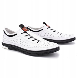 Polbut Sapatos de verão de couro masculino K22 branco 2