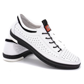 Polbut Sapatos de verão de couro masculino K22 branco 3