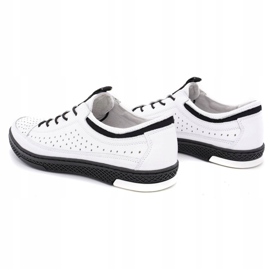 Polbut Sapatos de verão de couro masculino K22 branco 4