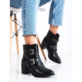 Sixth Sense Botas de pedra de salto alto preto 2