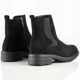 SHELOVET Botas de camurça preta preto 1