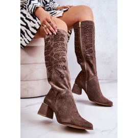 Lewski Shoes Camurça Lewski Botas Openwork Brown Romena marrom 2