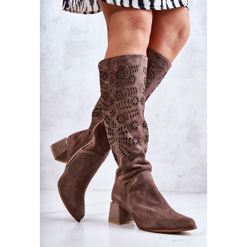 Lewski Shoes Camurça Lewski Botas Openwork Brown Romena marrom 1