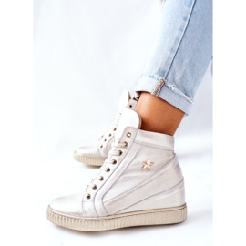 Lewski Shoes Calçados esportivos femininos em couro Lewski Golden 3079 dourado 1