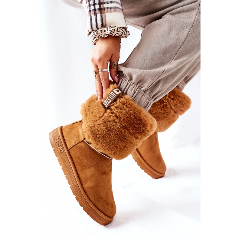Botas de neve femininas Big Star II274127 Camel marrom 2