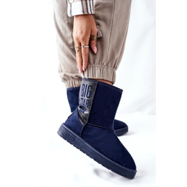 Botas de neve femininas Big Star EE274416 azul marinho 2