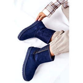 Botas de neve femininas Big Star EE274416 azul marinho azul-marinho 1