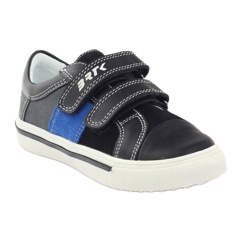 Sapatos de menino Bartek 15607 preto multicolorido cinza azul 1
