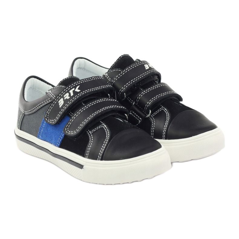 Sapatos de menino Bartek 15607 preto multicolorido cinza azul 4