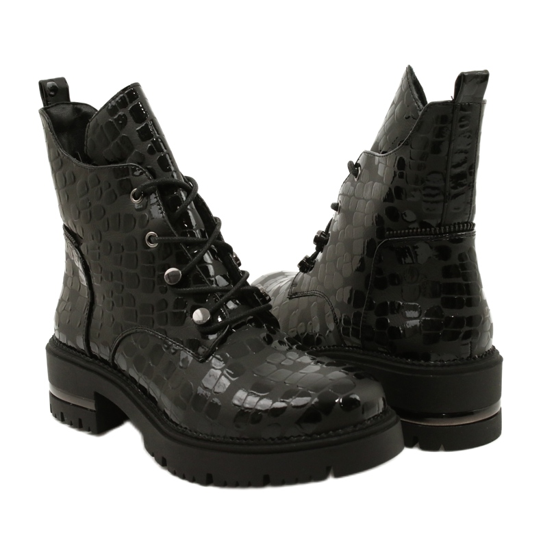 Botas Sergio Leone TR744 elegantes preto 5