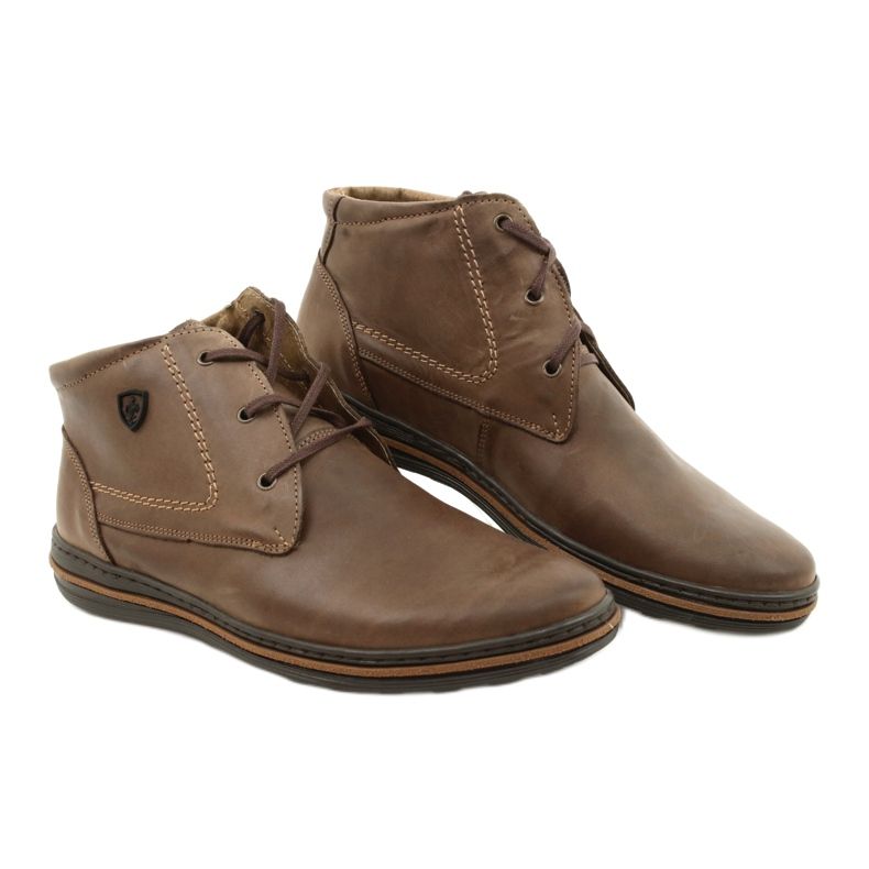 Polbut 339 sapatos masculinos marrons castanho 5