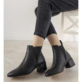 Botins femininos pretos com elástico Solano 1