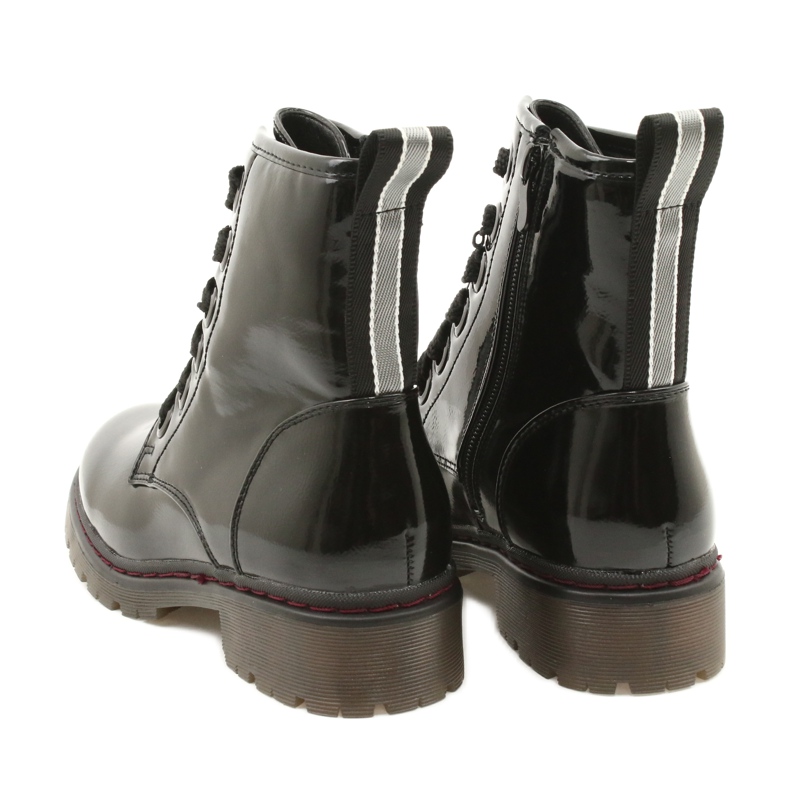 Botas clássicas femininas envernizou botas Evento 21bt35-4233 Black preto 4