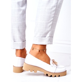 Mocassins de couro Lewski Shoes 3040 Branco 3