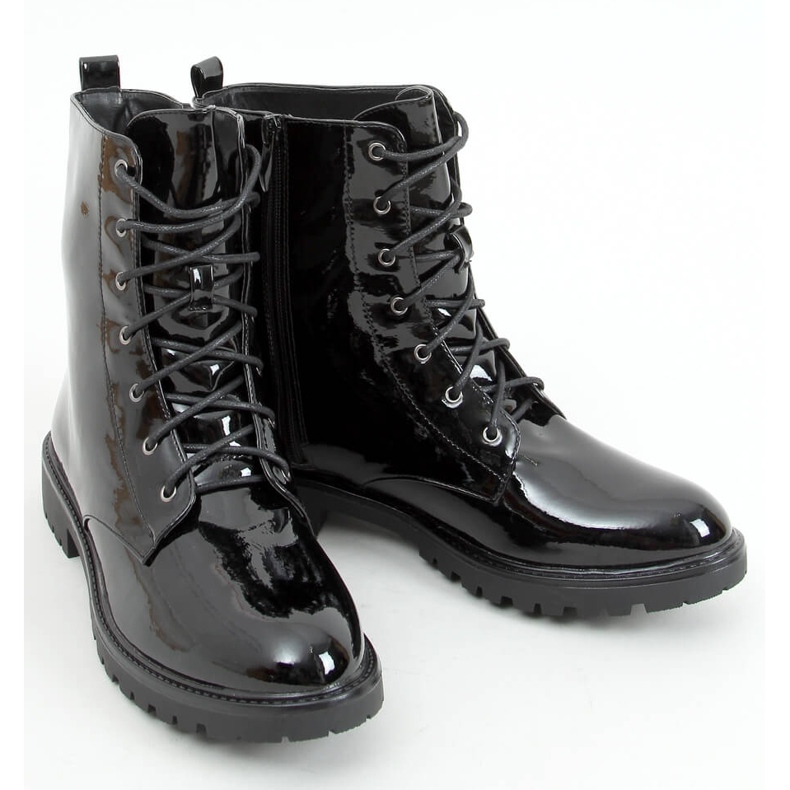 Botas lacadas pretas S1AX8039-38 pretas preto 1