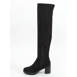 Botas acima do joelho com salto largo preto Y8603 Preto 1 Botas acima do joelho com salto largo preto Y8603 Preto 1