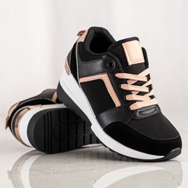 SHELOVET Tênis de cunha preto 1