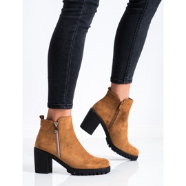 Seastar Botas de camelo com zíper decorativo castanho 1
