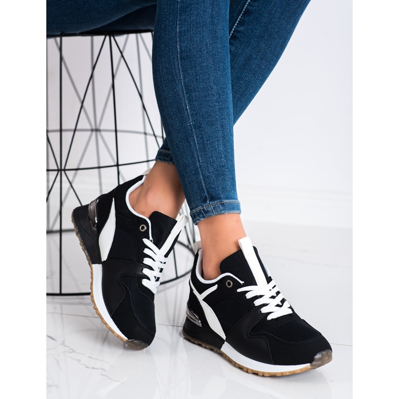 SHELOVET Tênis esportivos pretos 1