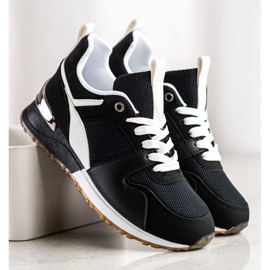 SHELOVET Tênis esportivos pretos 2