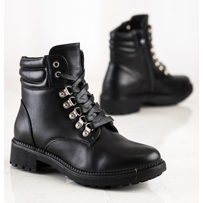 Cm Paris Botas de amarrar casuais preto 1