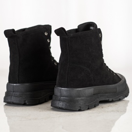 Seastar Tênis de camurça alta preto 1