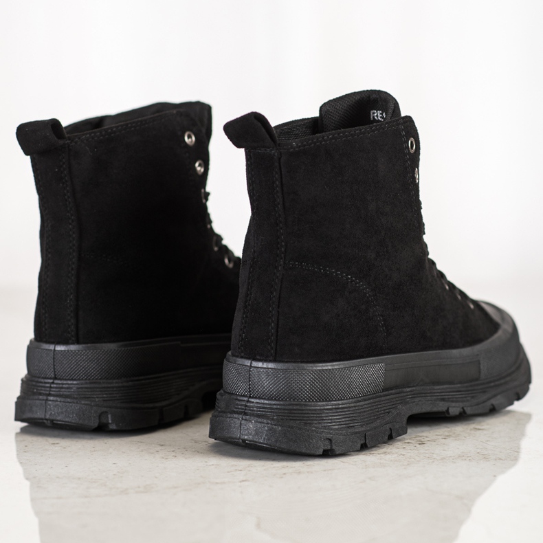 Seastar Tênis de camurça alta preto 1