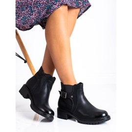 Renda Botas de Fivela preto 1
