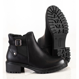 Renda Botas confortáveis ​​com fivela preto 1