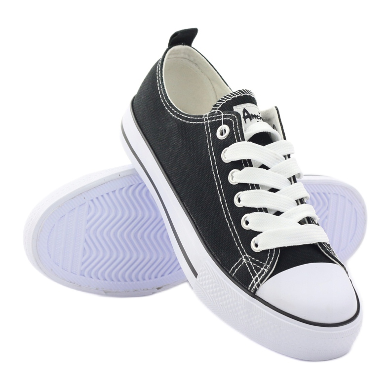 American Club Tênis clássico preto tênis americano DSLN-01 3