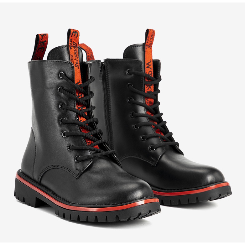 Botas femininas pretas badilo preto 1