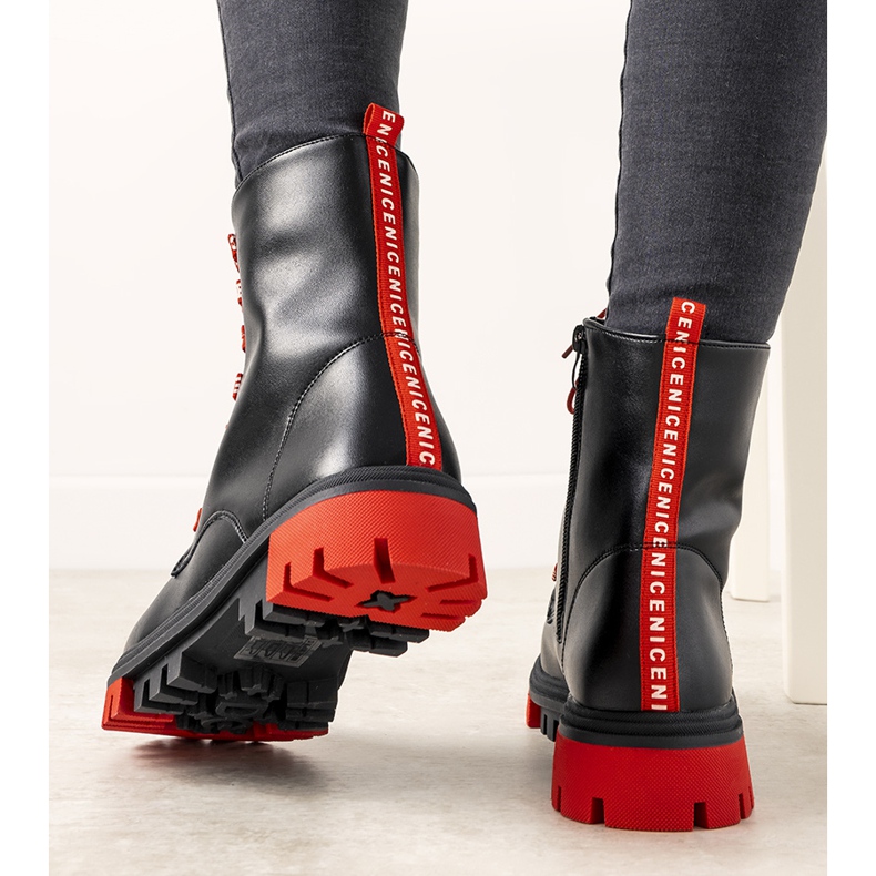 Botas femininas negras da Asha preto 1