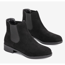 Botas pretas clássicas femininas com isolamento de cristal preto 1 Botas pretas clássicas femininas com isolamento de cristal preto 1