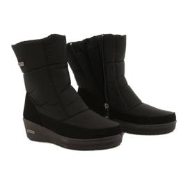 Botas de neve leve feminino no progresso do pêlo Progj-22-126 preto 4