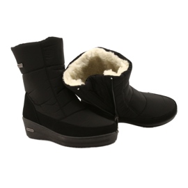 Botas de neve leve feminino no progresso do pêlo Progj-22-126 preto 5