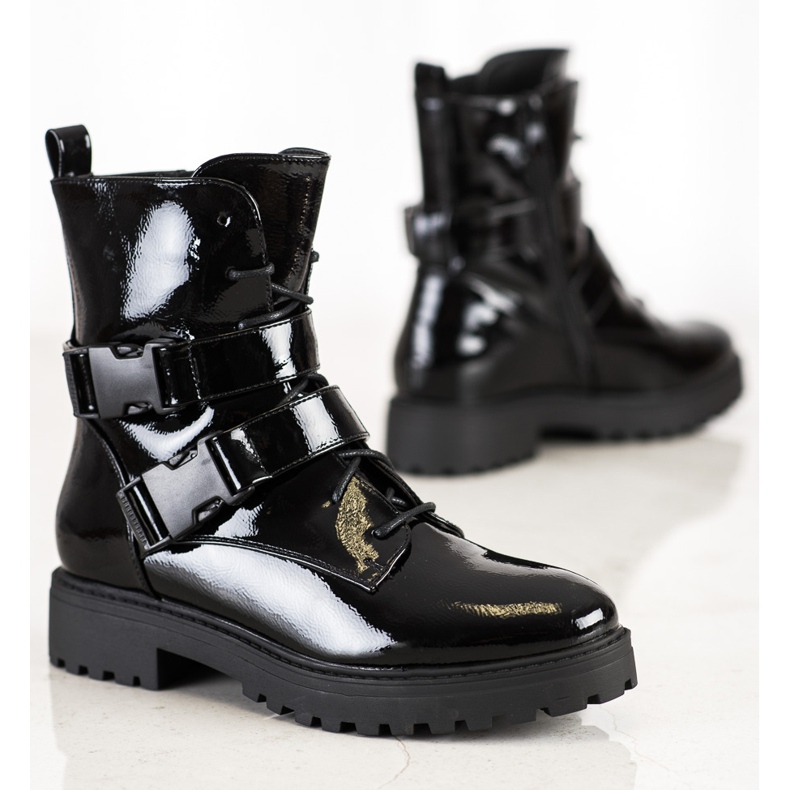 Bestelle Trabalhadores lacados com fechos preto 1