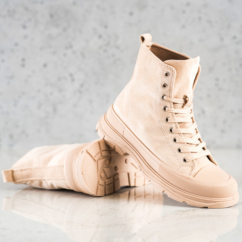 Seastar Tênis de camurça alta bege 1