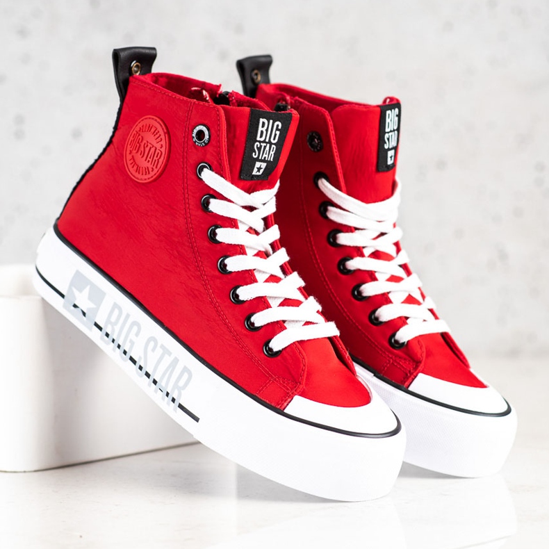 Tênis feminino Big Star II274018 vermelho 2