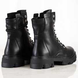 Bestelle Trabalhadores amarrados com couro ecológico preto 1