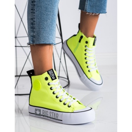 Tênis feminino Big Star II274015 amarelo 1