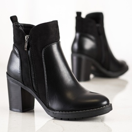 Diamantique Botas casuais de salto alto preto 1