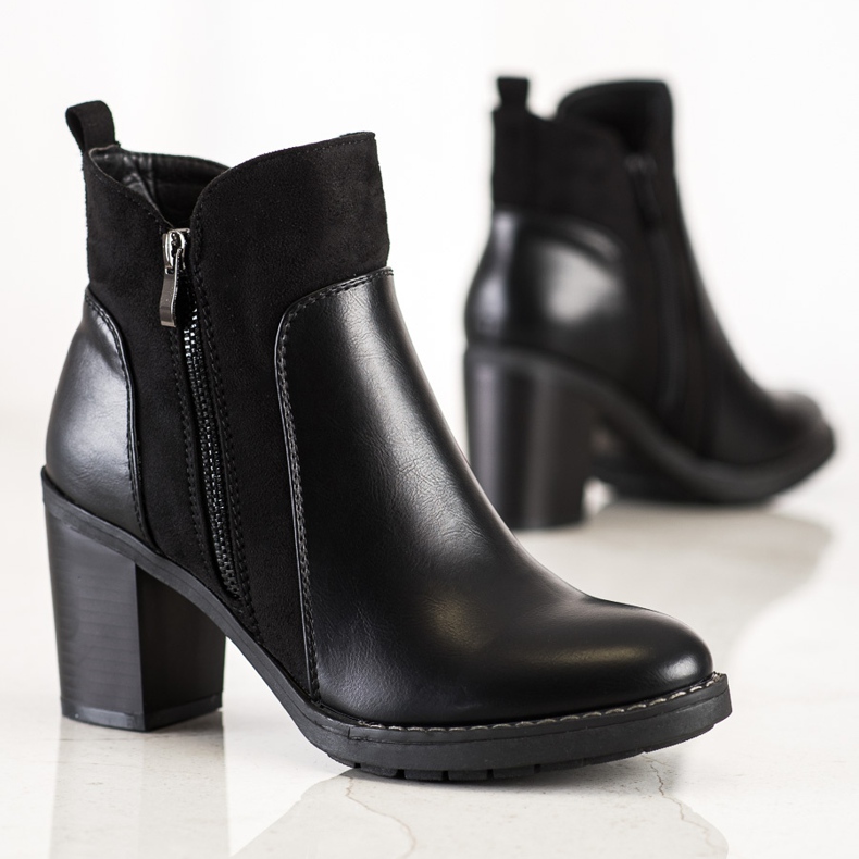 Diamantique Botas casuais de salto alto preto 1