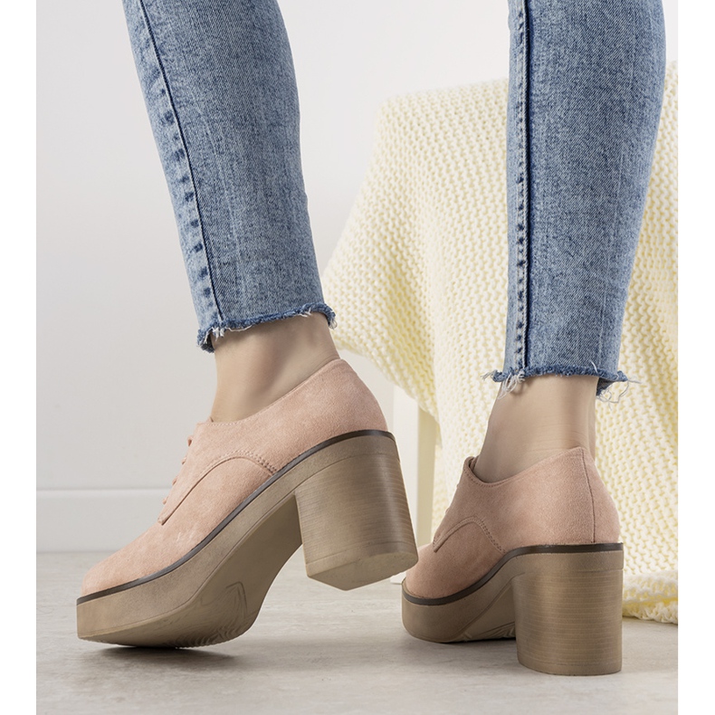 Botas de cano baixo com cordões rosa no poste Cortona 1 Botas de cano baixo com cordões rosa no poste Cortona 1