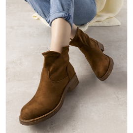 Botas deslizantes femininas Roquelina marrom castanho 1