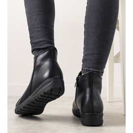 Botas Garrido pretas lisas e rasas preto 2