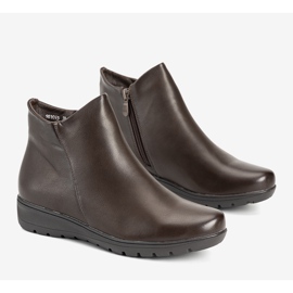 Botas rasas lisas marrons Garrido marrom 1