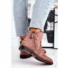 Evento Botas Jodhpur, zíperes bege de camurça castanho 2