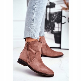 Evento Botas Jodhpur, zíperes bege de camurça marrom 4