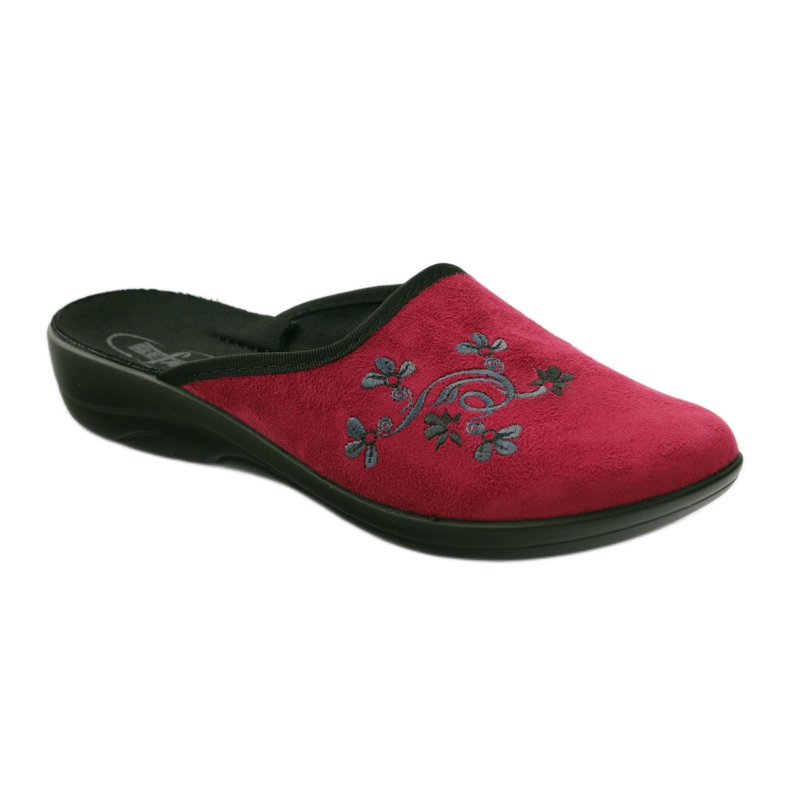 Sapatos femininos Befado 552D004 chinelos bordô vermelho multicolorido 1