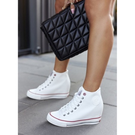 Tênis de couro On Wedge Cross Jeans II2R4024 Branco 2